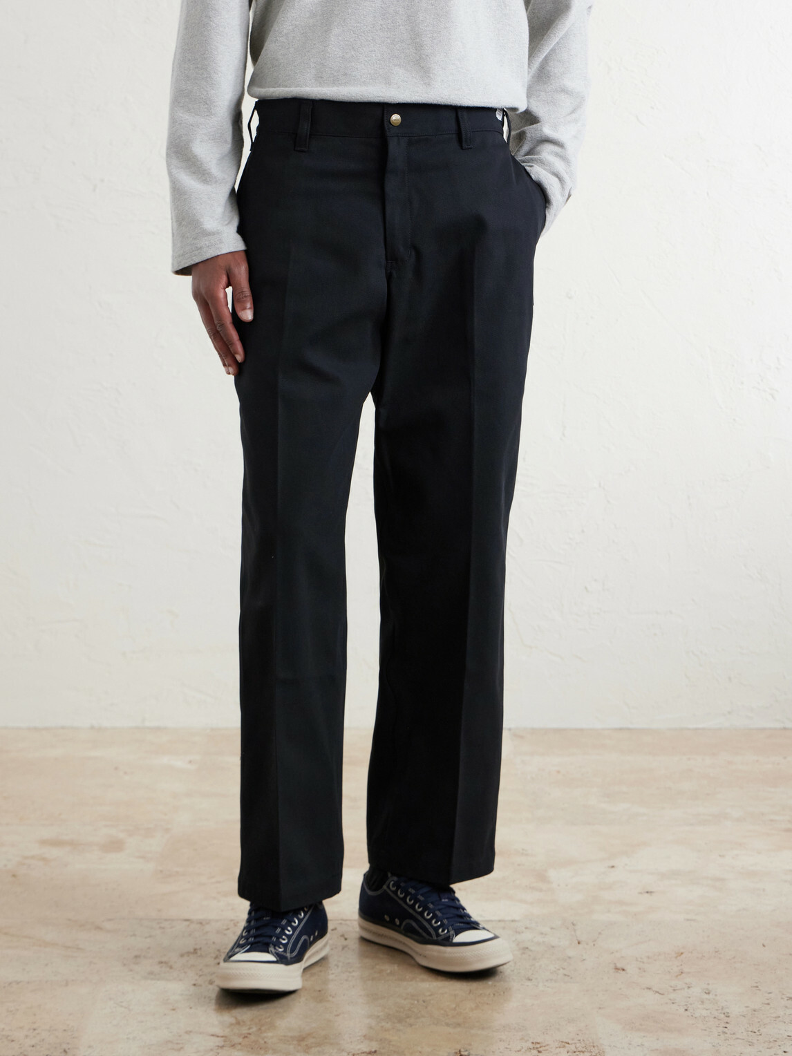 Neighborhood - Wide-Leg Twill Trousers - Black