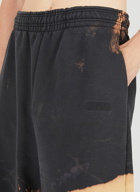Bleached Track Pants in Black
