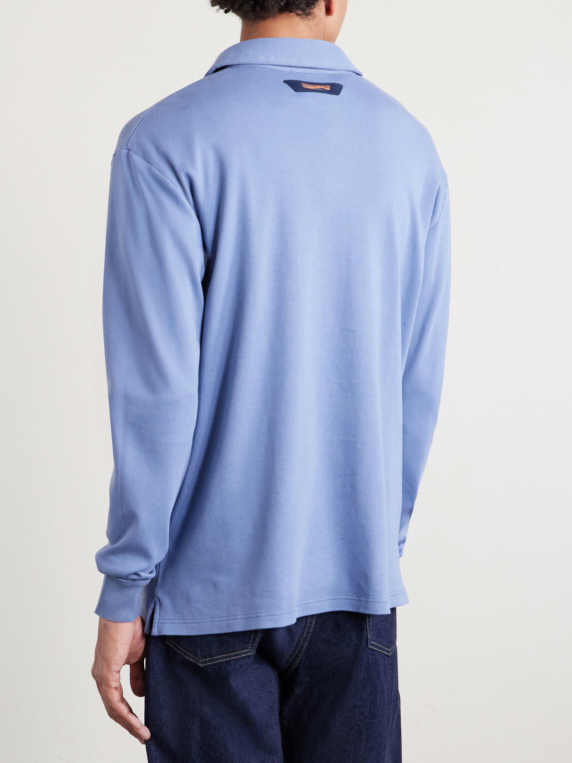 SEASE - Supima Cotton-Jersey Polo Shirt - Blue