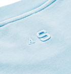Acne Studios - Garment-Dyed Loopback Cotton-Jersey Sweatshirt - Men - Light blue