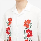 Edwin Men's Kbar Embroidered Vacation Shirt in Off White