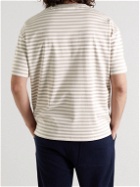 Ninety Percent - Striped Organic Cotton-Jersey T-Shirt - Pink
