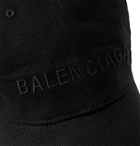 BALENCIAGA - Logo-Embroidered Cotton-Twill Baseball Cap - Black