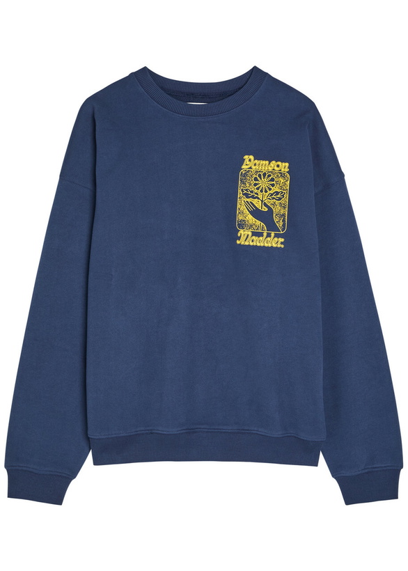 Photo: Damson Madder Daily Rituals Printed Cotton Sweatshirt Navy