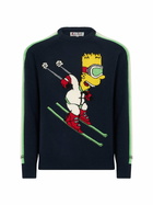 MC2 Saint Barth Man Crewneck Sweater With Bart Simpson Jacquard | The Simpsons Special Edition
