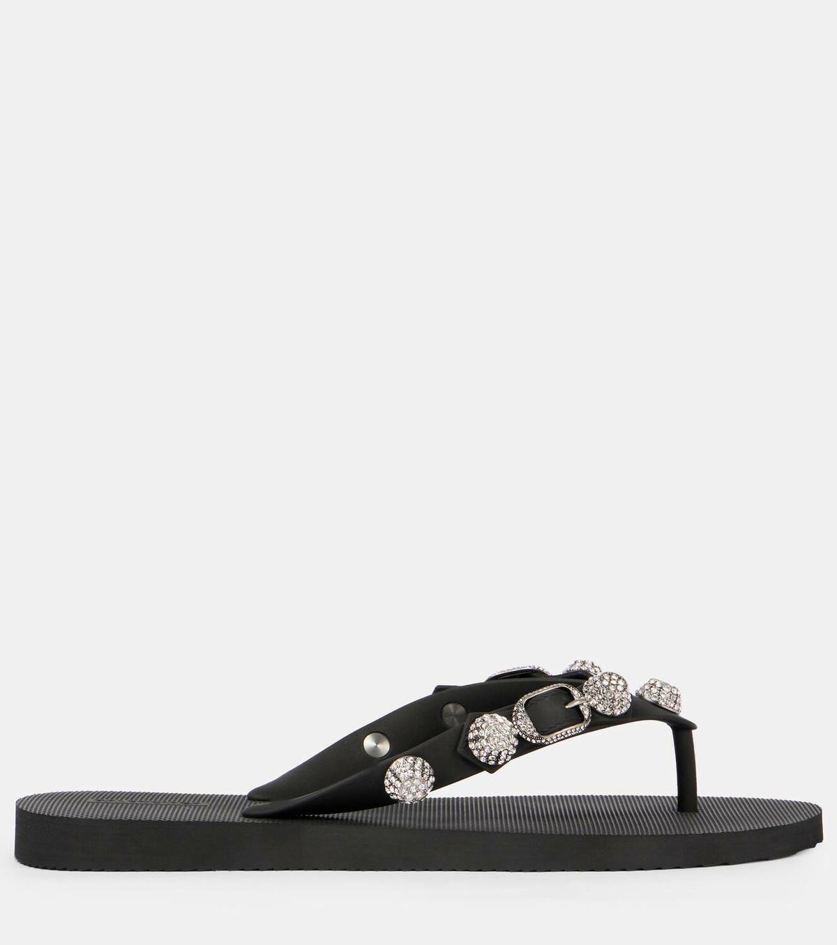 Balenciaga Cagole crystal-embellished thong sandals Balenciaga