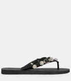 Balenciaga Cagole crystal-embellished thong sandals