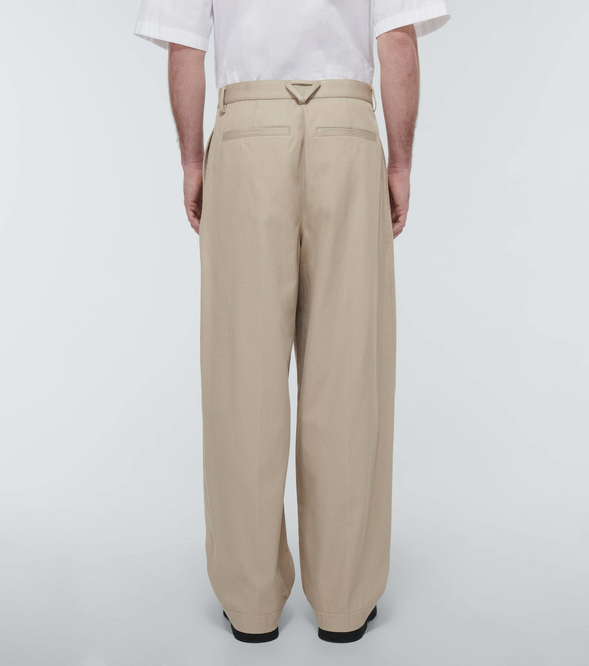 Bottega Veneta - High-rise straight cotton twill pants Bottega Veneta - High-rise straight cotton twill pants