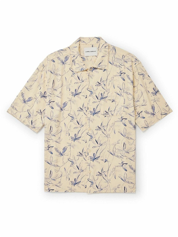Photo: GENERAL ADMISSION - Convertible-Collar Floral-Print Voile Shirt - Neutrals