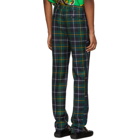 Versace Green Plaid Trousers
