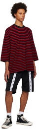 mastermind JAPAN Black & Red Striped T-Shirt