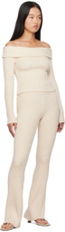 GUIZIO Off-White Thalia Off Shoulder Sweater
