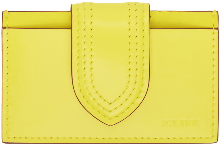 Photo: JACQUEMUS Yellow La Casa 'Le porte-carte Bambino' Card Holder