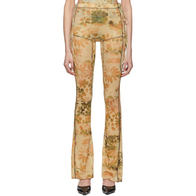 Beige Flared Cargo Pants Camo Bellbottom Low Rise Trousers -  Canada