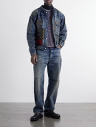Junya Watanabe - Patchwork Distressed Paint-Splattered Denim Jacket - Blue