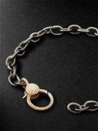 Ileana Makri - Silver, Gold and Diamond Chain Bracelet - Silver