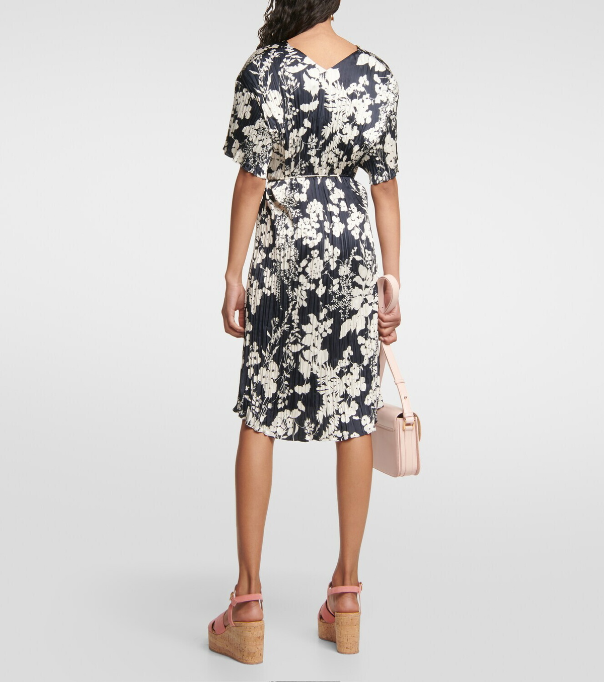 Vince V-neck floral belted minidress