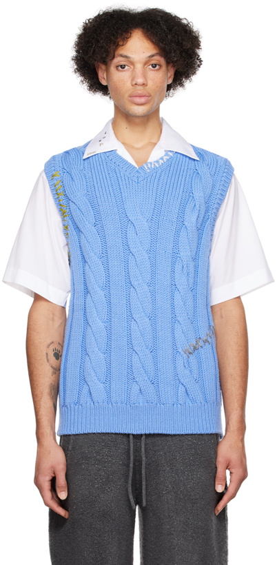 Photo: Marni Blue Embroidered Vest