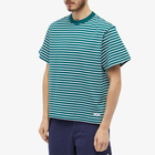 Puma Men's x Nanamica Striped T-Shirt in Varsity Green