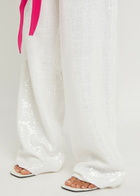 16 Arlington Ima Sequined Trousers White