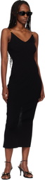 Versace Black Viscose Knit Midi Dress