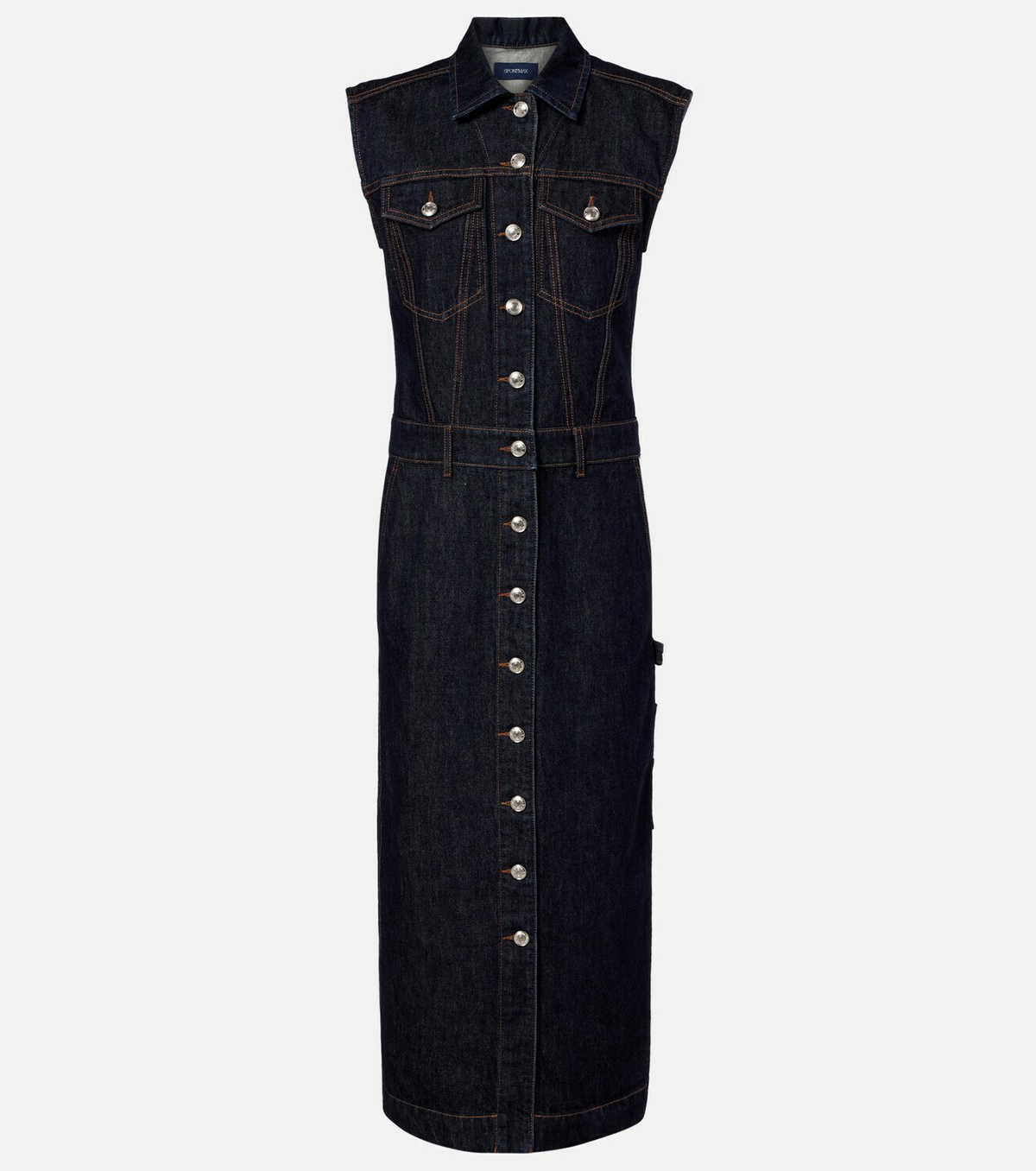 Sportmax Farfalla denim midi dress