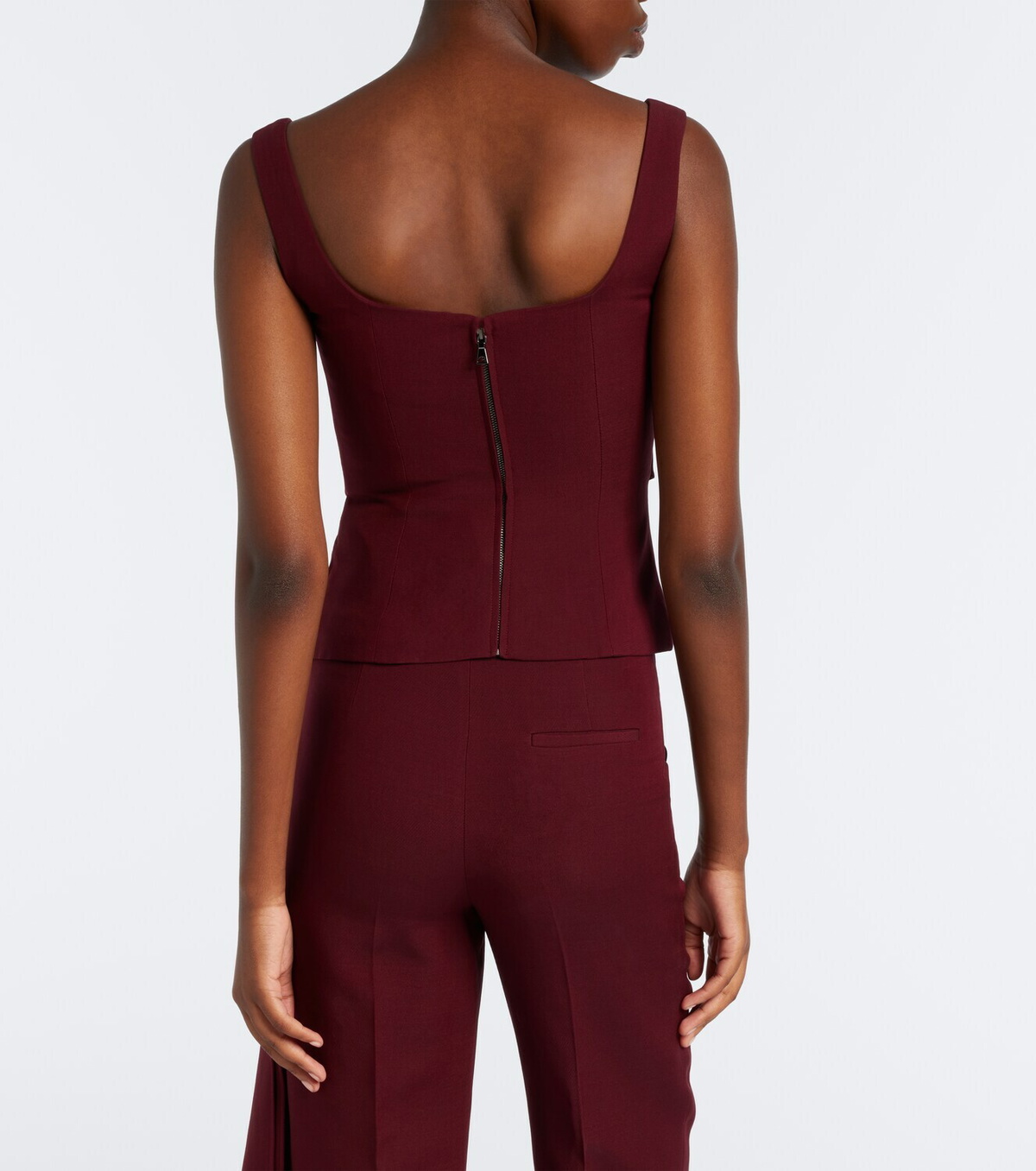 Roland Mouret Draped wool and silk top