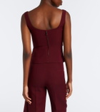 Roland Mouret Draped wool and silk top