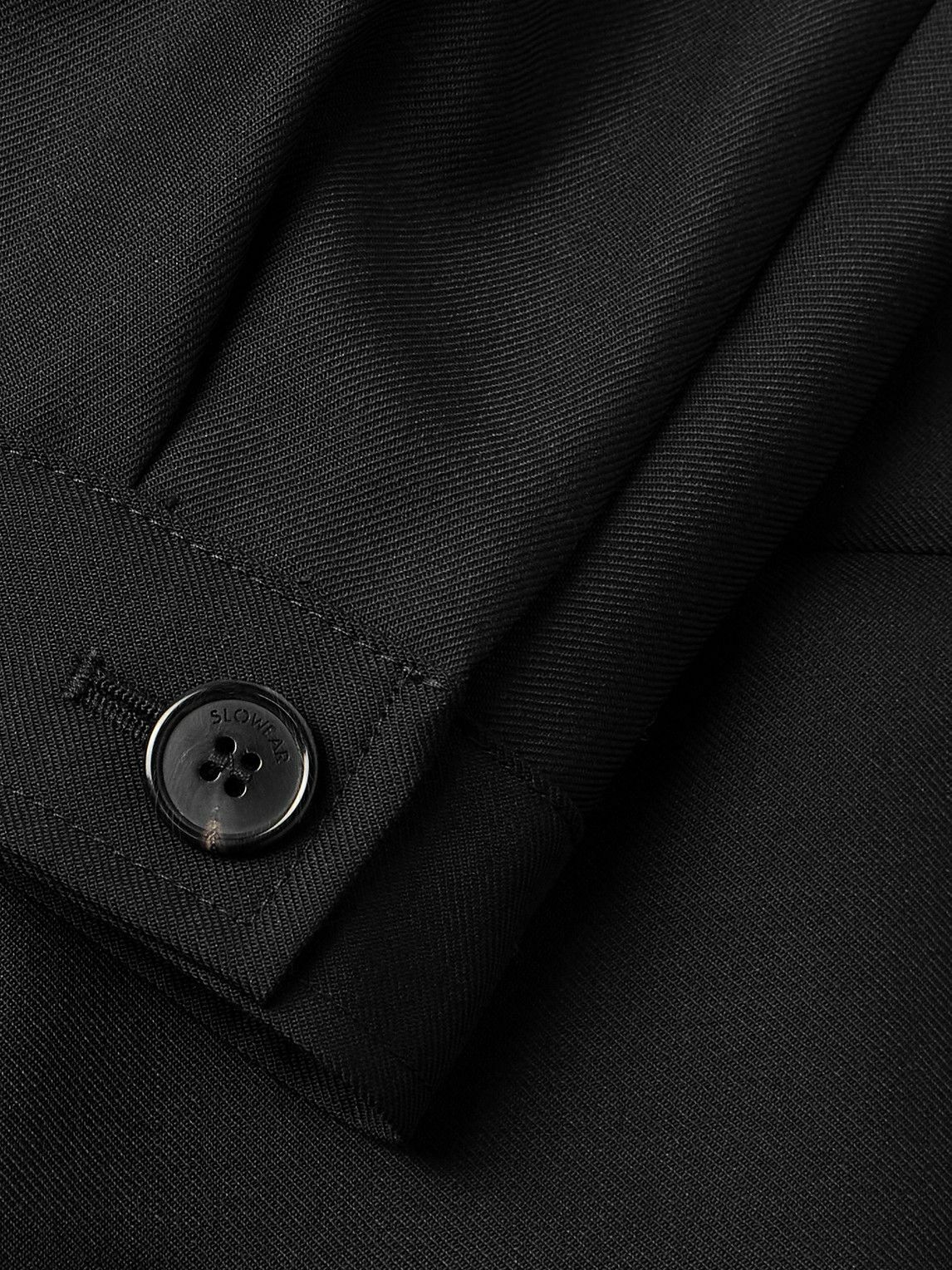 Incotex - Wool and Mohair-Blend Twill Bomber Jacket - Black