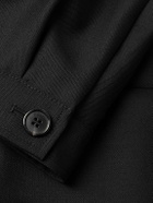 Incotex - Wool and Mohair-Blend Twill Bomber Jacket - Black