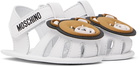 Moschino Baby White Graphic Pre-Walkers