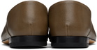 LEMAIRE Taupe Leather Slippers