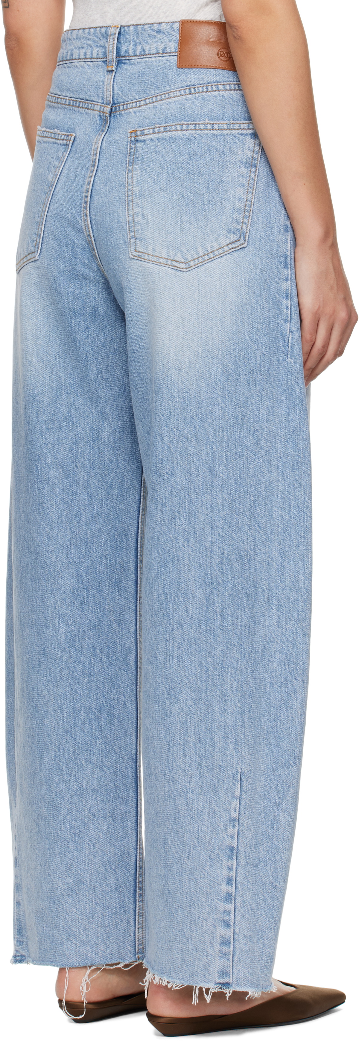 RECTO Blue 90s High-Rise Curved Leg Jeans