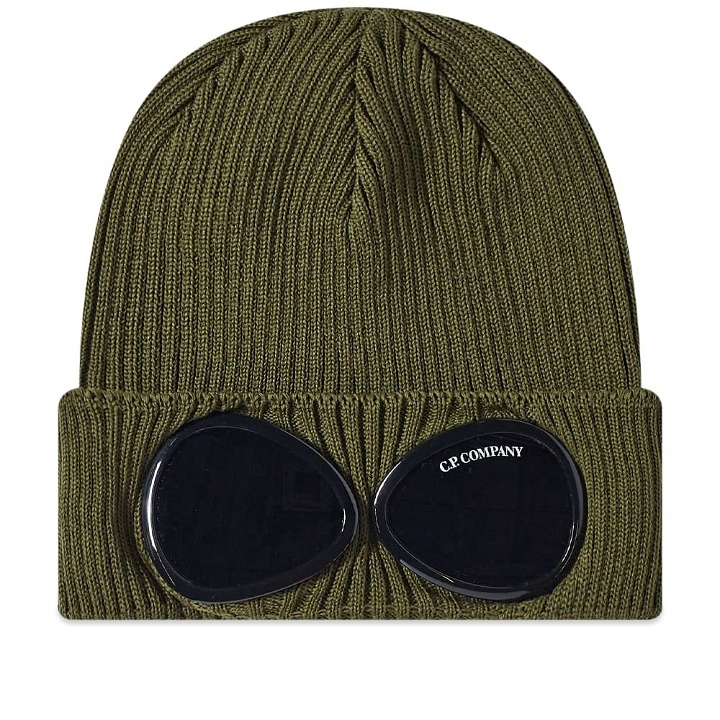 Photo: C.P. Company Men's Goggle Beanie in Olive Branch