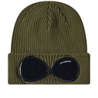 C.P. Company Men's Goggle Beanie in Olive Branch