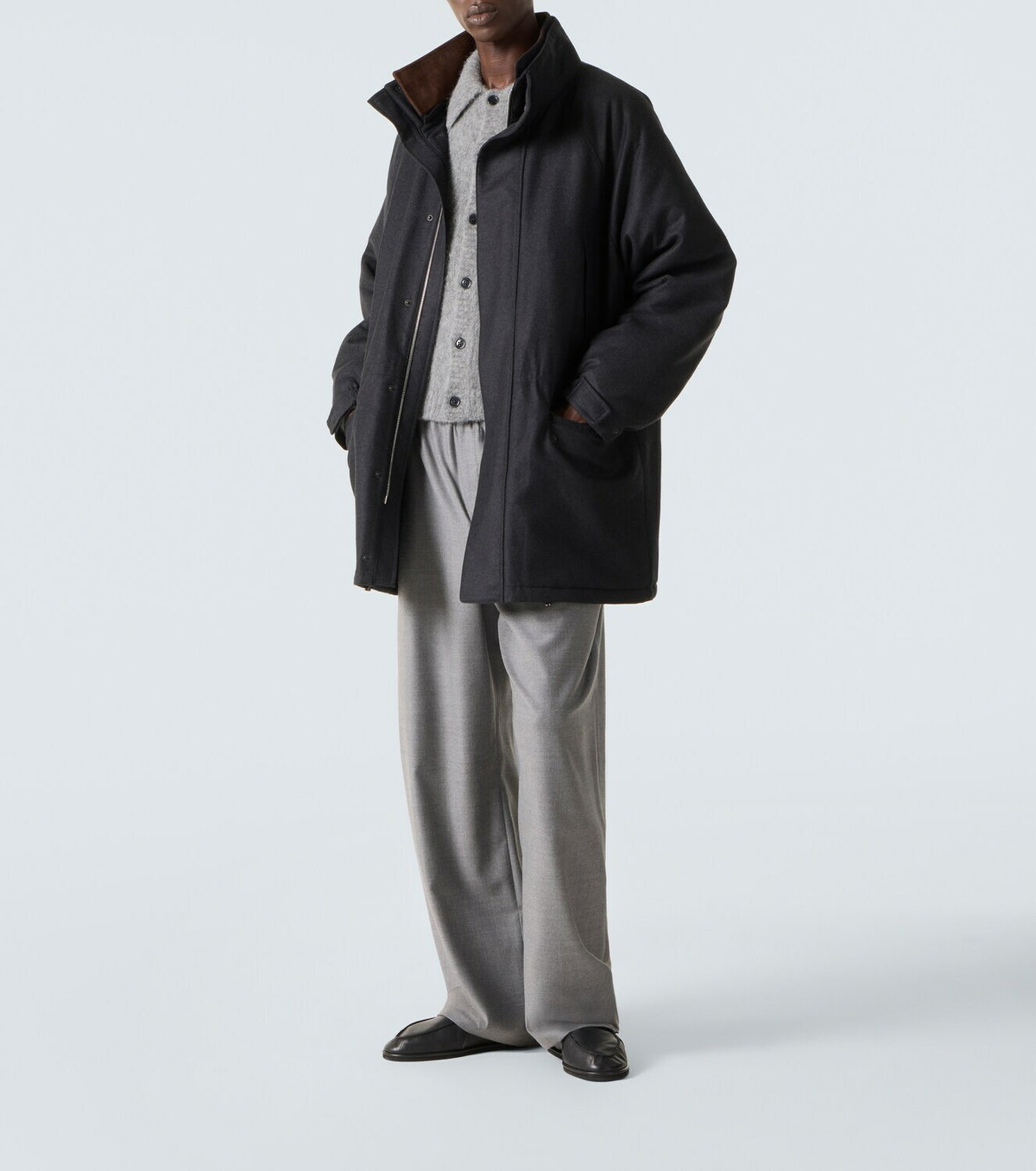 ジャケット・アウター AURALEE SUPER MILLED WOOL COAT 4 Auralee Padded wool flannel coat Auralee