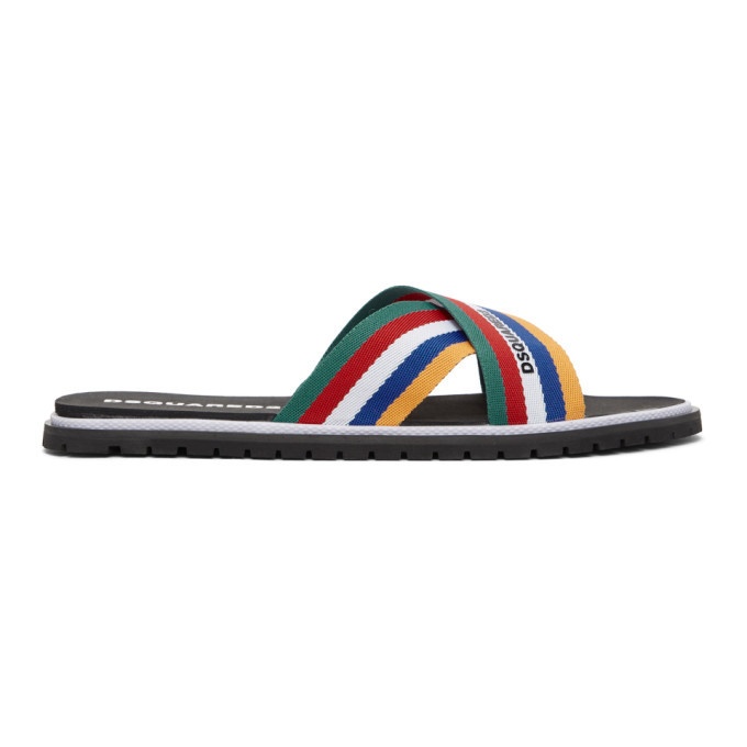 Photo: Dsquared2 Multicolor Carioca Slip-On Sandals