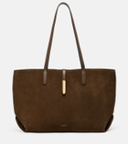 DeMellier Tokyo leather-trimmed suede tote bag