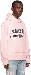AMIRI Pink M.A. Bar Hoodie