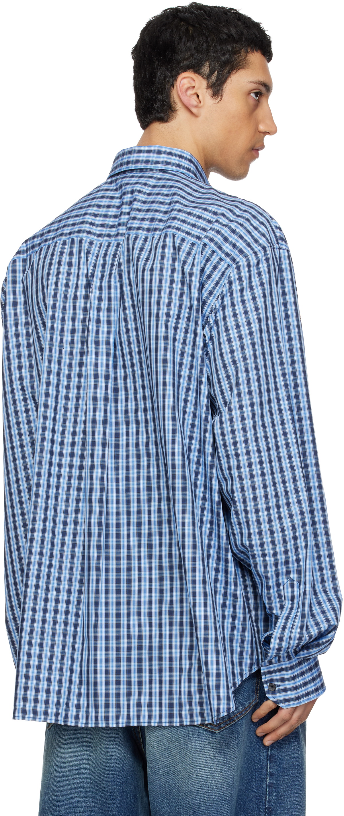 VETEMENTS Blue & Navy Tie Classic Shirt