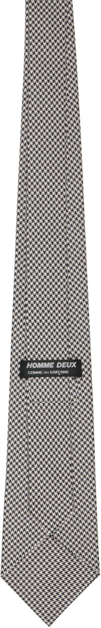 Comme des Garçons Homme Deux Black & White Small Pattern Tie