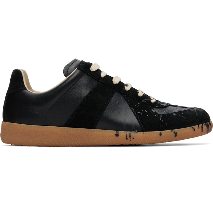 Photo: Maison Margiela Black Replica Sneakers