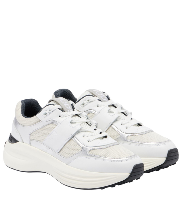Photo: Tod's Leather-trimmed sneakers