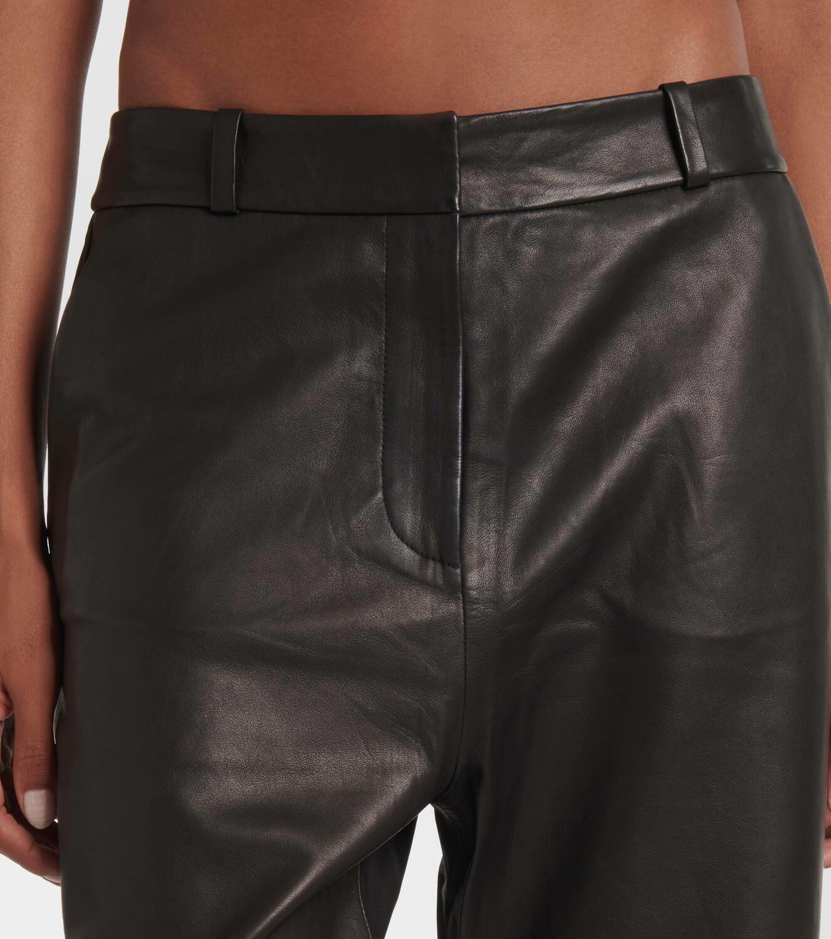 The Sei Leather straight pants
