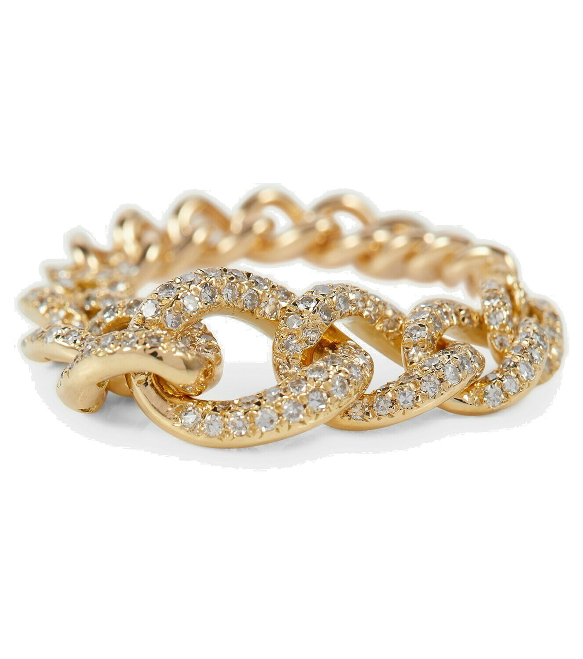 Shay Jewelry Gradual Pavé Link 18kt ring with diamonds Shay Jewelry
