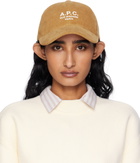 A.P.C. Tan Charlie 'Rue Madame' Baseball Cap