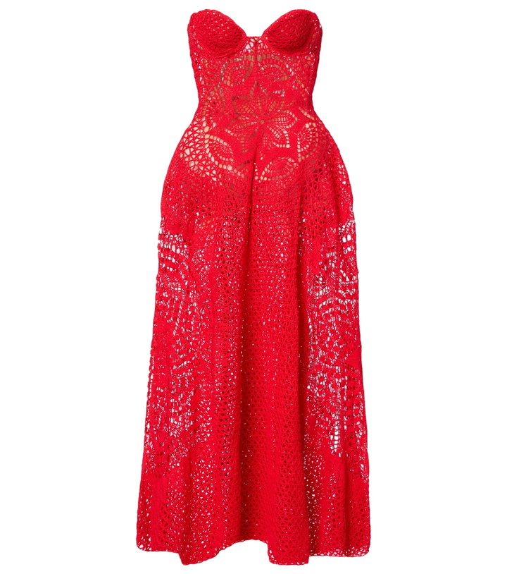 Photo: Magda Butrym Crochet cotton corset dress