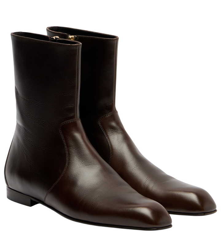 Photo: Khaite Colt leather ankle boots