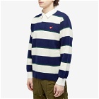 Human Made Men's Rugby Knit Sweater in Navy