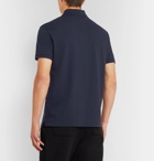 Valentino - Slim-Fit Logo-Print Cotton-Piqué Polo Shirt - Blue